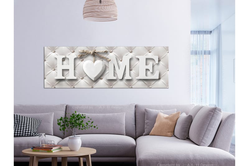 Tavle Quilted Home (1 Part) Narrow 135X45 - Artgeist sp. z o. o. - Innredning - Bilder & kunst - Lerretsbilder