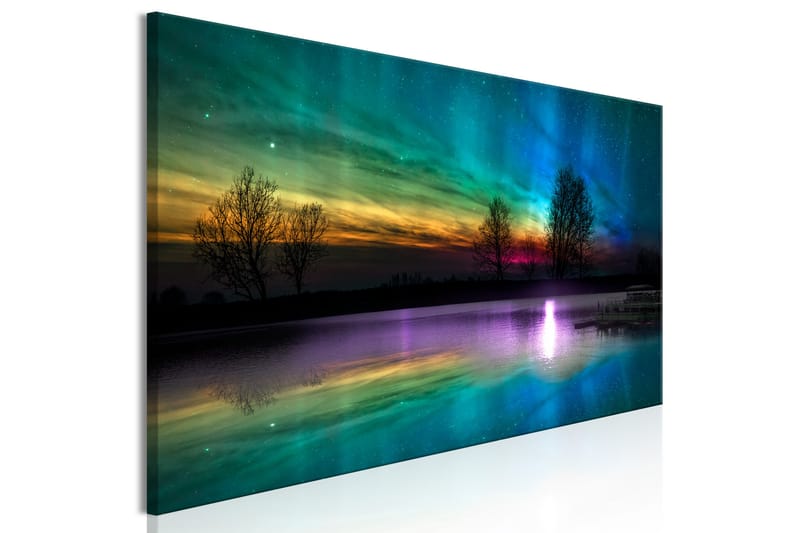 Tavle Rainbow Aurora (1 Part) Narrow 135X45 - Artgeist sp. z o. o. - Innredning - Bilder & kunst - Lerretsbilder