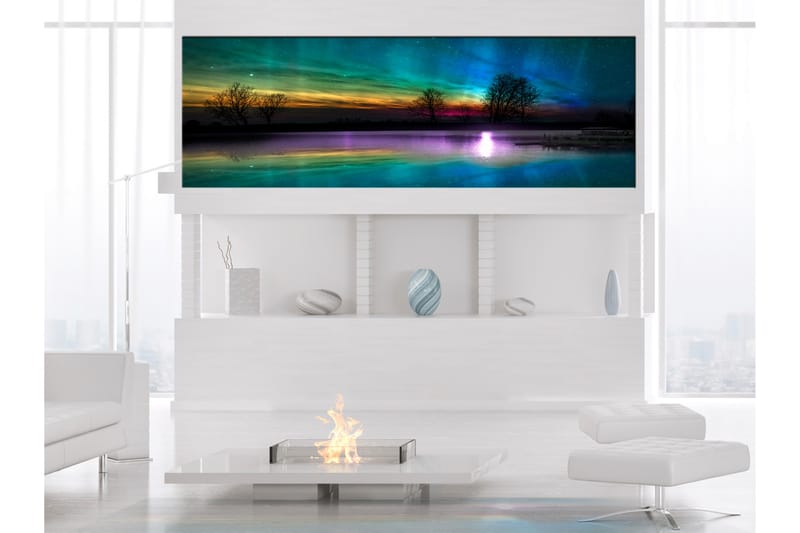 Tavle Rainbow Aurora (1 Part) Narrow 135X45 - Artgeist sp. z o. o. - Innredning - Bilder & kunst - Lerretsbilder