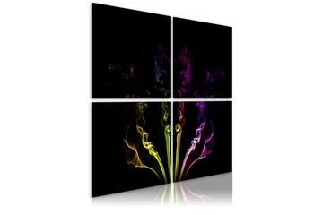 Tavle Rainbow-Fargede Røykspor 60X60 - Artgeist sp. z o. o. - Innredning - Bilder & kunst - Lerretsbilder