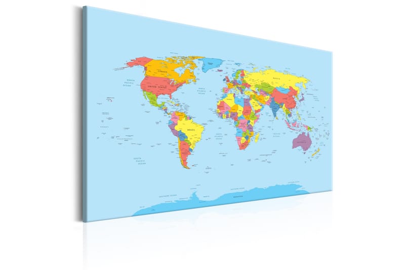 Tavle Rainbow Geography 60X40 - Artgeist sp. z o. o. - Innredning - Bilder & kunst - Lerretsbilder
