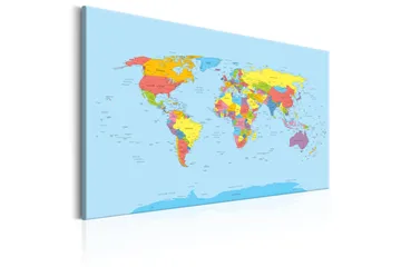 Tavle Rainbow Geography 90X60 - Artgeist sp. z o. o. - Innredning - Bilder & kunst - Lerretsbilder