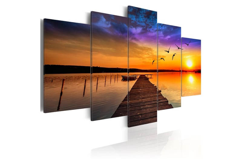 Tavle Romantic Lake 100X50 - Artgeist sp. z o. o. - Innredning - Bilder & kunst - Lerretsbilder