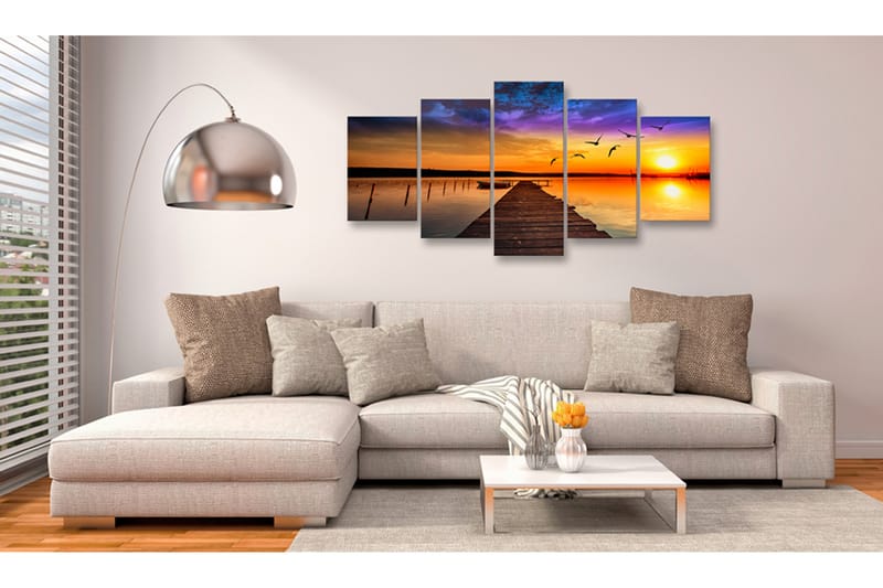 Tavle Romantic Lake 200X100 - Artgeist sp. z o. o. - Innredning - Bilder & kunst - Lerretsbilder