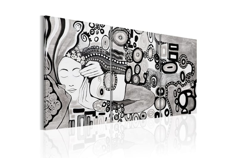 Tavle Sølv Kiss 120X60 - Artgeist sp. z o. o. - Innredning - Bilder & kunst - Lerretsbilder