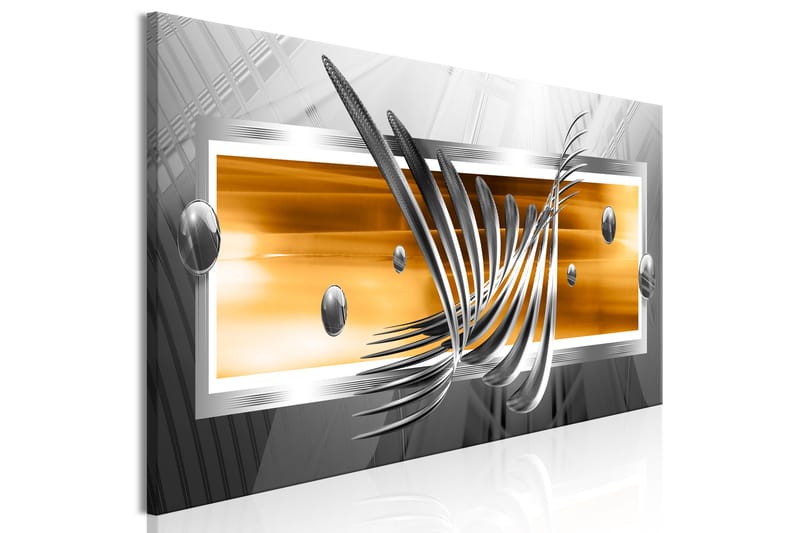 Tavle Sølv Wings (1 Part) Narrow Oransje 120X40 - Artgeist sp. z o. o. - Innredning - Bilder & kunst - Lerretsbilder