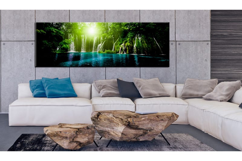 Tavle Sapphire Lake 135X45 - Artgeist sp. z o. o. - Innredning - Bilder & kunst - Lerretsbilder