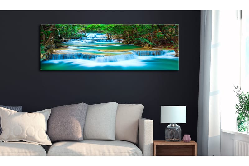 Tavle Sapphire Waterfalls 120X40 - Artgeist sp. z o. o. - Innredning - Bilder & kunst - Lerretsbilder