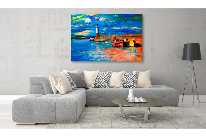 Tavle Seaside Landscape: The Lighthouse 90X60 - Artgeist sp. z o. o. - Innredning - Bilder & kunst - Lerretsbilder