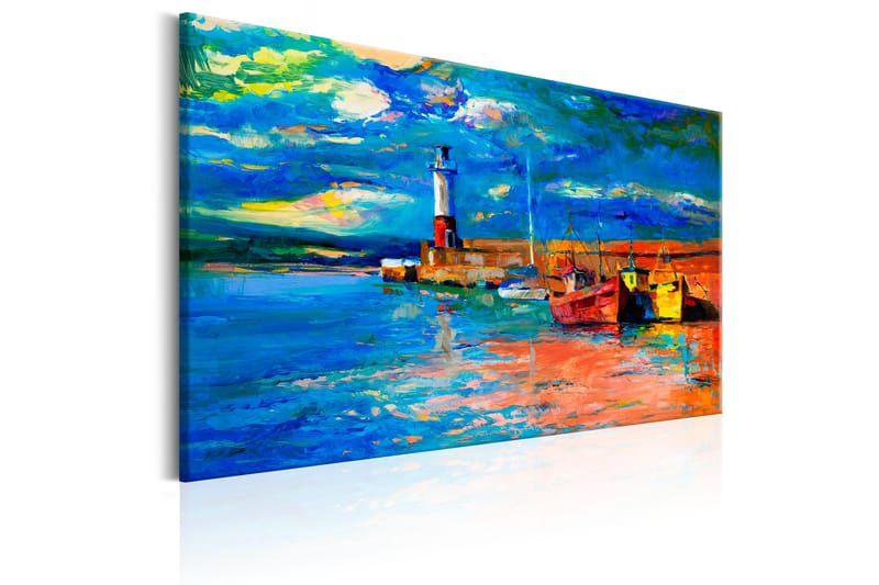 Tavle Seaside Landscape: The Lighthouse 90X60 - Artgeist sp. z o. o. - Innredning - Bilder & kunst - Lerretsbilder