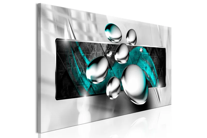 Tavle Shiny Stones (1 Part) Narrow Turquoise 135X45 - Artgeist sp. z o. o. - Innredning - Bilder & kunst - Lerretsbilder