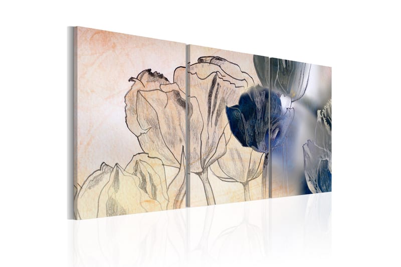 Tavle Sketch Of Tulips 60X30 - Artgeist sp. z o. o. - Innredning - Bilder & kunst - Lerretsbilder