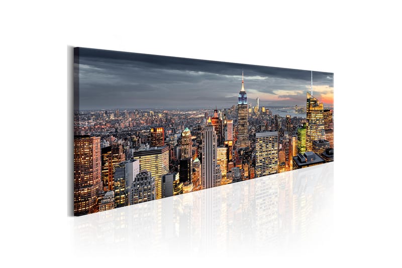 Tavle Sleepless In The City 120X40 - Artgeist sp. z o. o. - Innredning - Bilder & kunst - Lerretsbilder