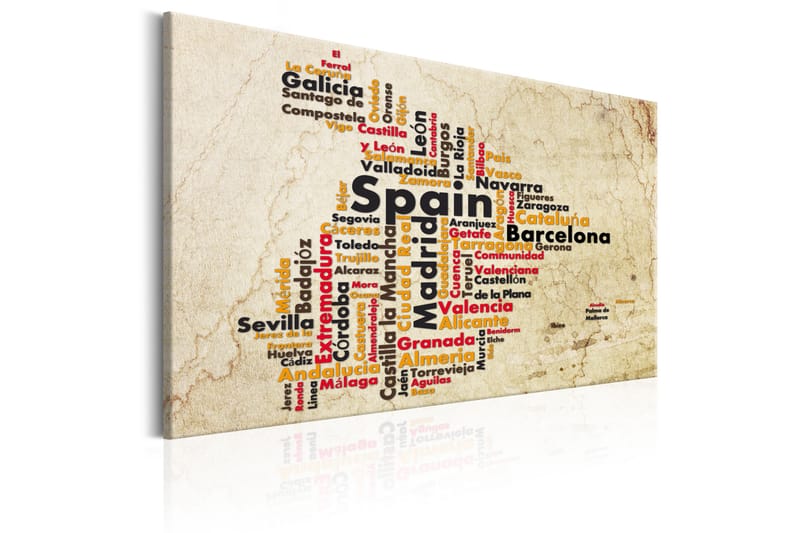 Tavle Spanish Cities (Es) 90X60 - Artgeist sp. z o. o. - Innredning - Bilder & kunst - Lerretsbilder