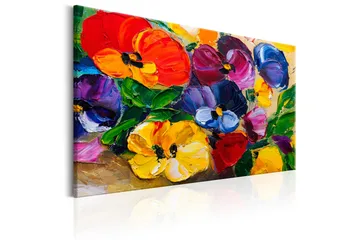 Tavle Spring Pansies 90X60 - Artgeist sp. z o. o. - Innredning - Bilder & kunst - Lerretsbilder