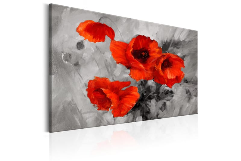 Tavle Steel Poppies 90X60 - Artgeist sp. z o. o. - Innredning - Bilder & kunst - Lerretsbilder