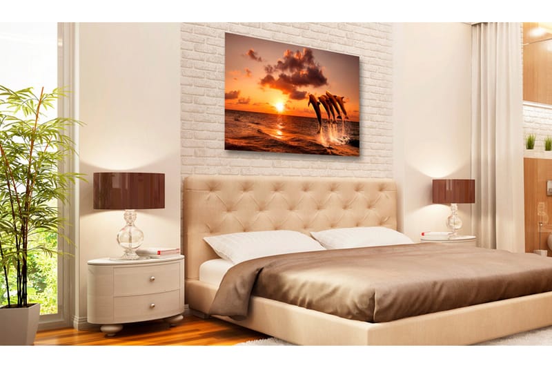 Tavle The Dolphin'S Dance 60X40 - Artgeist sp. z o. o. - Innredning - Bilder & kunst - Lerretsbilder