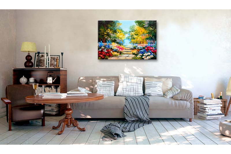 Tavle The Flowers Alley 90X60 - Artgeist sp. z o. o. - Innredning - Bilder & kunst - Lerretsbilder
