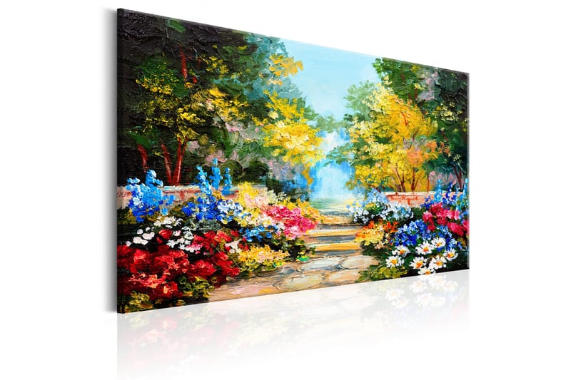 Tavle The Flowers Alley 90X60 - Artgeist sp. z o. o. - Innredning - Bilder & kunst - Lerretsbilder