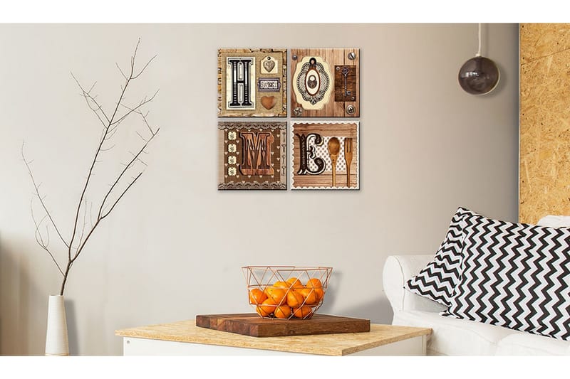 Tavle There Is No Place Like Home 60X60 - Artgeist sp. z o. o. - Innredning - Bilder & kunst - Lerretsbilder