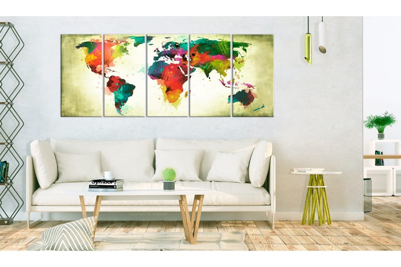 Tavle Unusual World Map 200X80, Artgeist sp. z o. o.