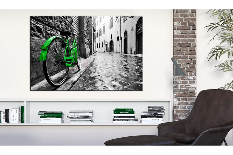 Tavle Vintage Green Bike 60X40 - Artgeist sp. z o. o. - Innredning - Bilder & kunst - Lerretsbilder
