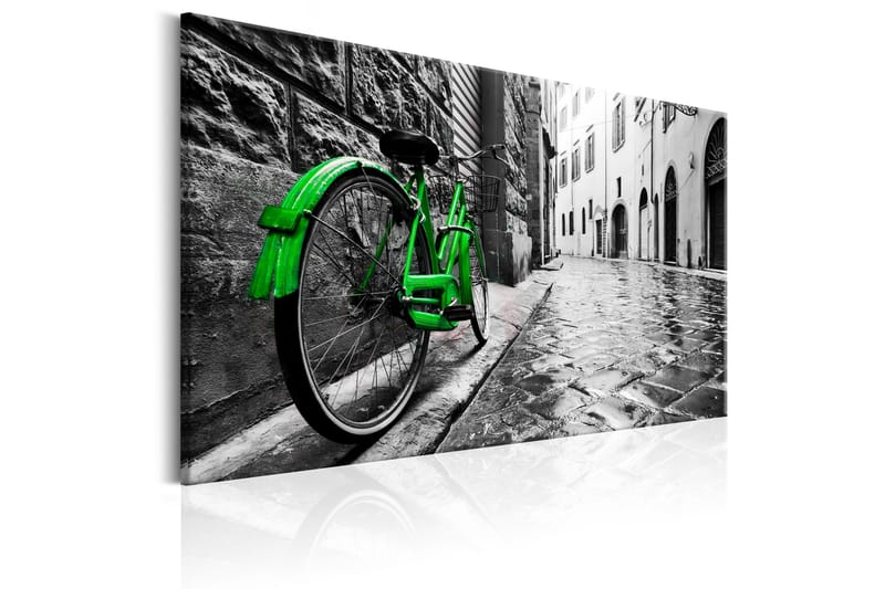 Tavle Vintage Green Bike 60X40 - Artgeist sp. z o. o. - Innredning - Bilder & kunst - Lerretsbilder