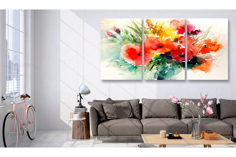 Tavle Watercolor Bouquet 120X60 - Artgeist sp. z o. o. - Innredning - Bilder & kunst - Lerretsbilder
