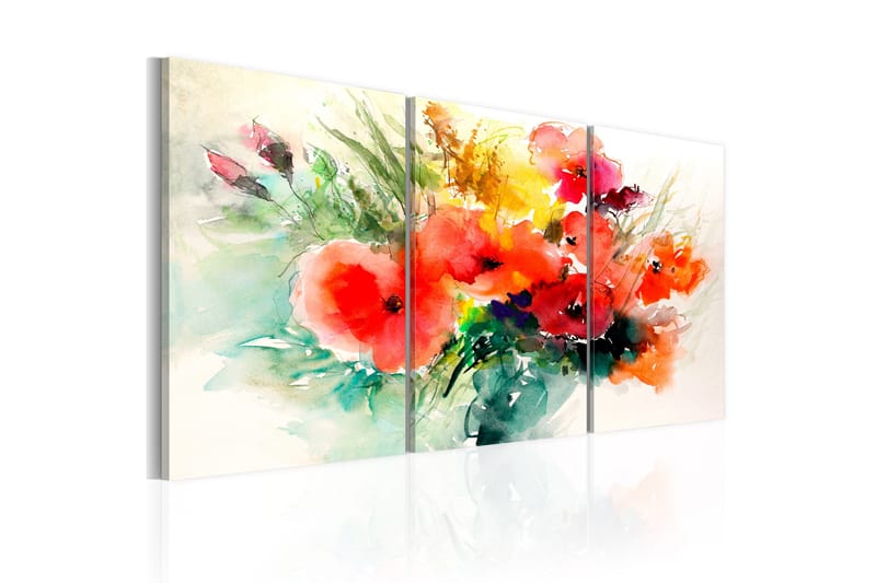 Tavle Watercolor Bouquet 60X30 - Artgeist sp. z o. o. - Innredning - Bilder & kunst - Lerretsbilder