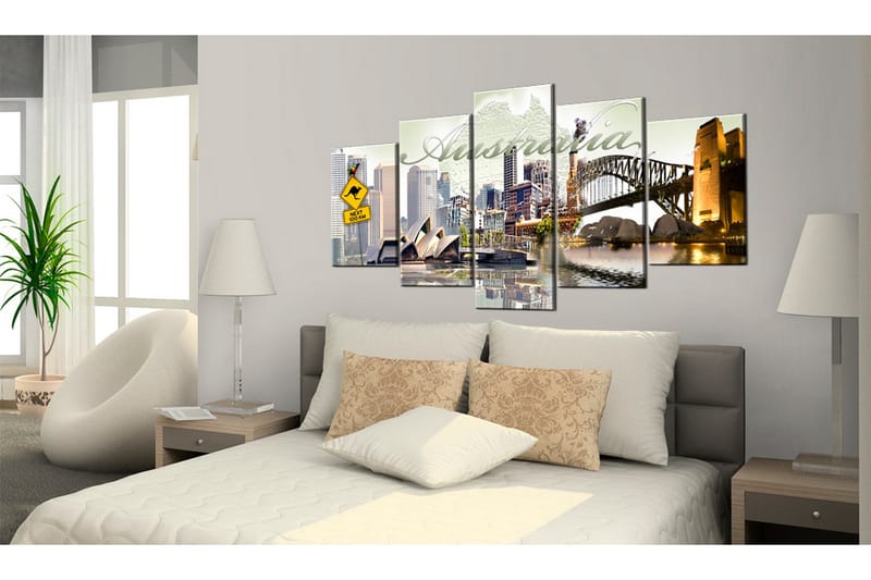 Tavle Welcome To Australia! 200X100 - Artgeist sp. z o. o. - Innredning - Bilder & kunst - Lerretsbilder