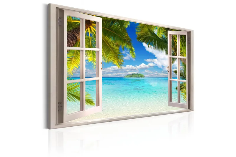 Tavle Window: Sea View 90X60 - Artgeist sp. z o. o. - Innredning - Bilder & kunst - Lerretsbilder