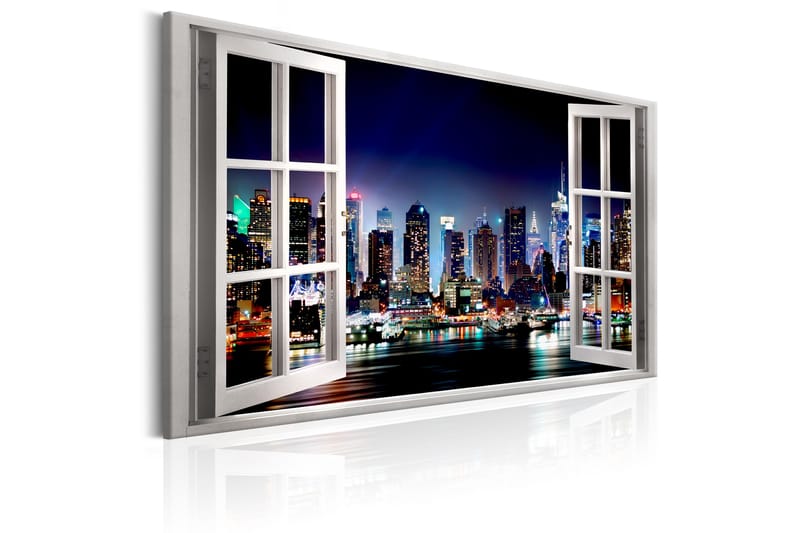 Tavle Window: View Of New York 120X80 - Artgeist sp. z o. o. - Innredning - Bilder & kunst - Lerretsbilder