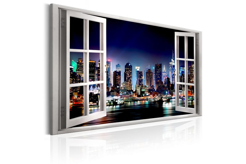 Tavle Window: View Of New York 120X80 - Artgeist sp. z o. o. - Lerretsbilder