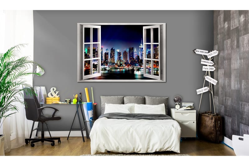 Tavle Window: View Of New York 120X80, Artgeist sp. z o. o.