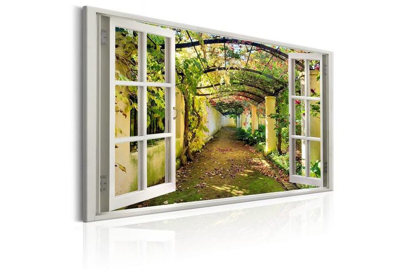Tavle Window: View On Pergola 90X60 - Artgeist sp. z o. o. - Innredning - Bilder & kunst - Lerretsbilder