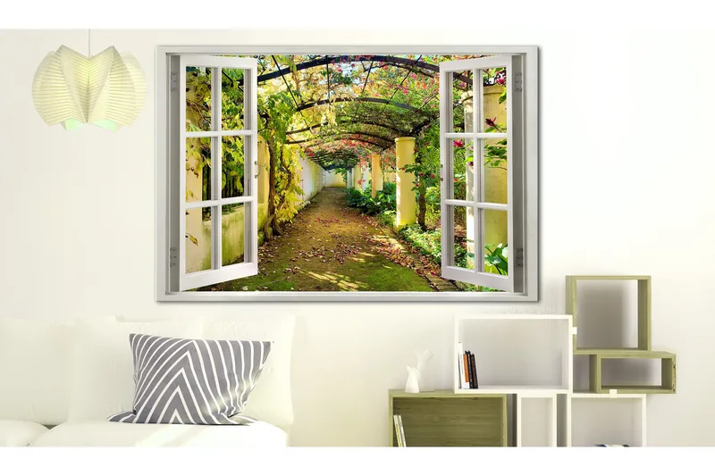 Tavle Window: View On Pergola 90X60, Artgeist sp. z o. o.