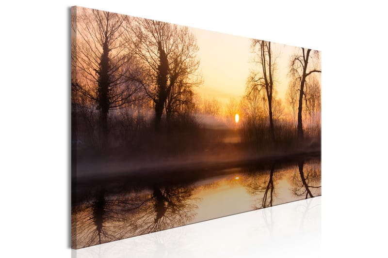 Tavle Winter Sunset (1 Part) Narrow 150X50 - Artgeist sp. z o. o. - Innredning - Bilder & kunst - Lerretsbilder
