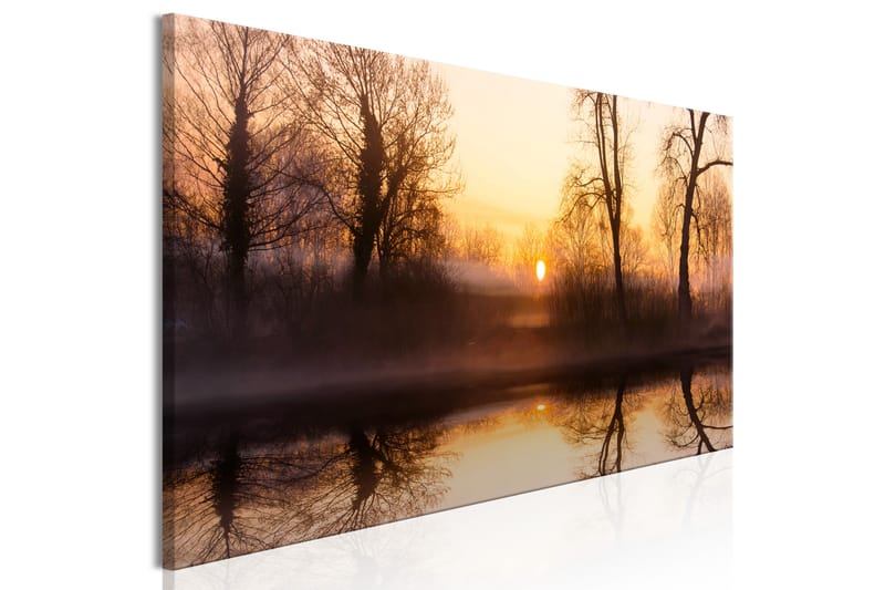 Tavle Winter Sunset (1 Part) Narrow 150X50 - Artgeist sp. z o. o. - Lerretsbilder