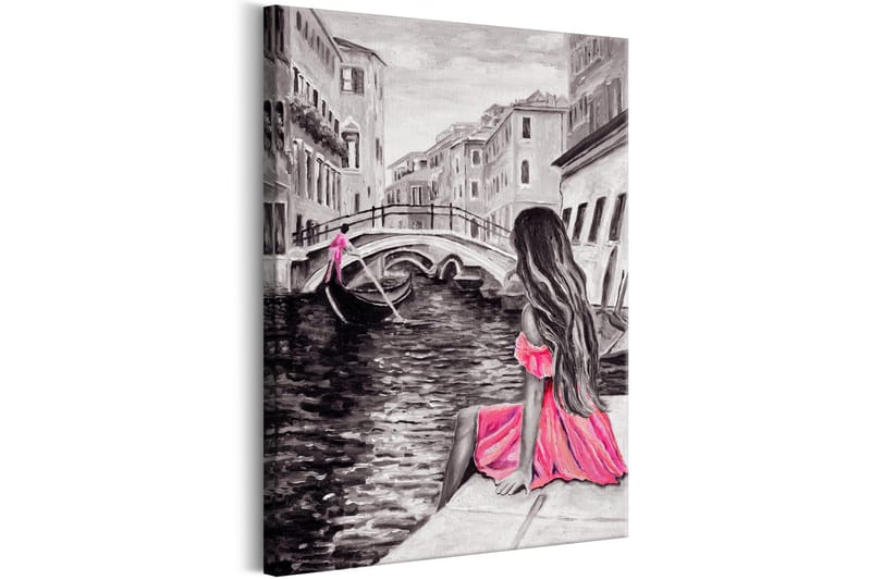 Tavle Woman In Venice (1 Part) Vertical 80X120 - Artgeist sp. z o. o. - Innredning - Bilder & kunst - Lerretsbilder