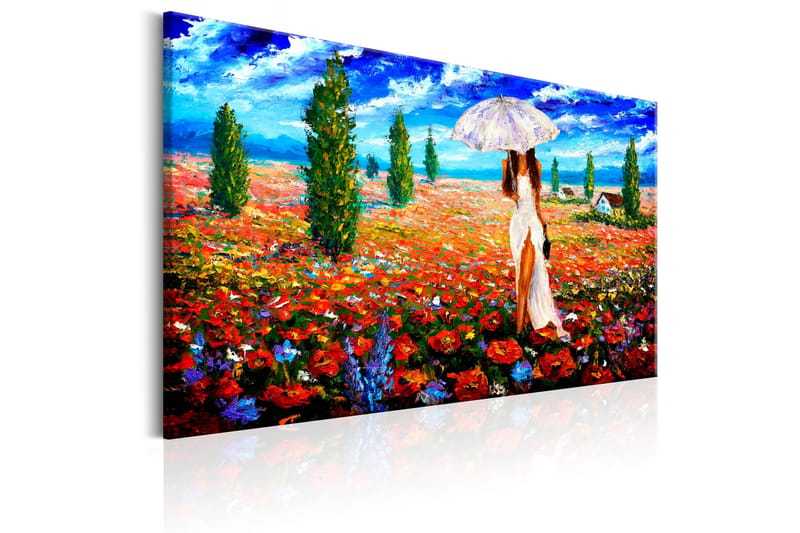 Tavle Woman With Umbrella 120X80 - Artgeist sp. z o. o. - Innredning - Bilder & kunst - Lerretsbilder