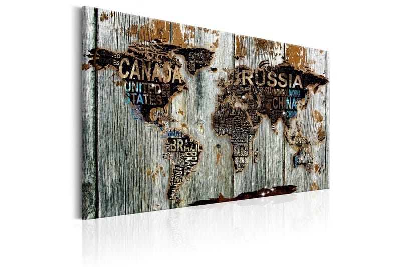Tavle Wooden Border 90X60 - Artgeist sp. z o. o. - Innredning - Bilder & kunst - Lerretsbilder