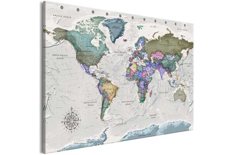 Tavle World Destinations (1 Part) Wide 90X60 - Artgeist sp. z o. o. - Innredning - Bilder & kunst - Lerretsbilder