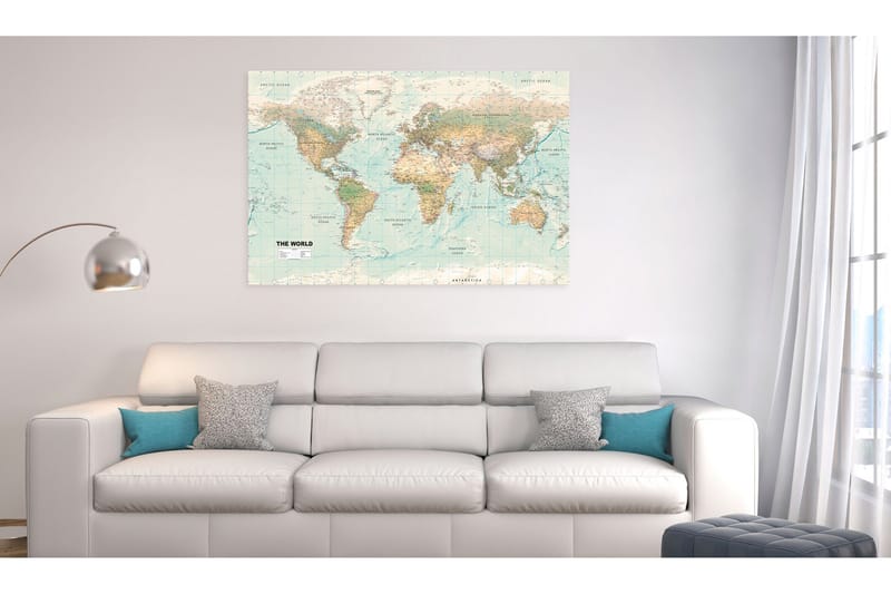 Tavle World Map: Beautiful World 120X80, Artgeist sp. z o. o.