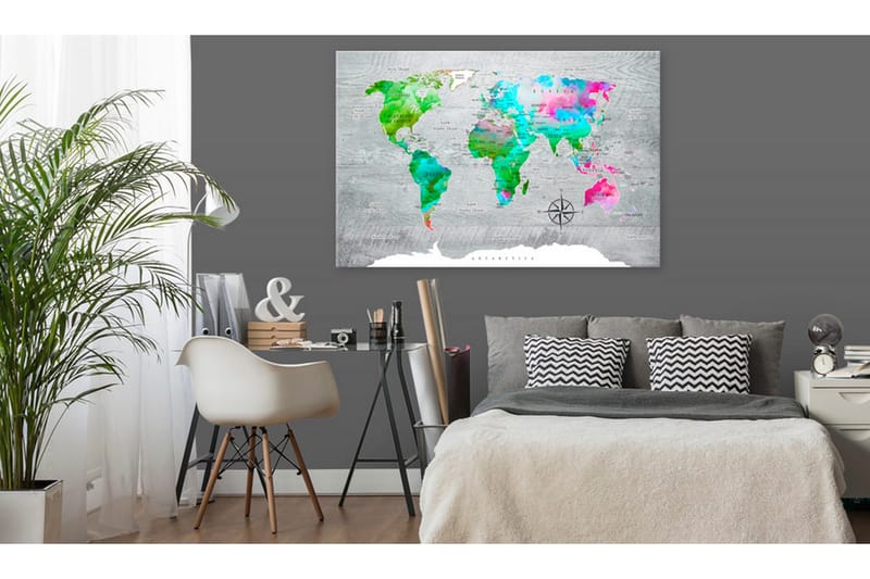 Tavle World Map: Green Paradise 60X40 - Artgeist sp. z o. o. - Innredning - Bilder & kunst - Lerretsbilder