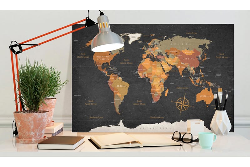 Tavle World Map: Secrets Of The Earth 60X40, Artgeist sp. z o. o.