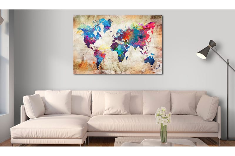 Tavle World Map: Urban Style 90X60, Artgeist sp. z o. o.