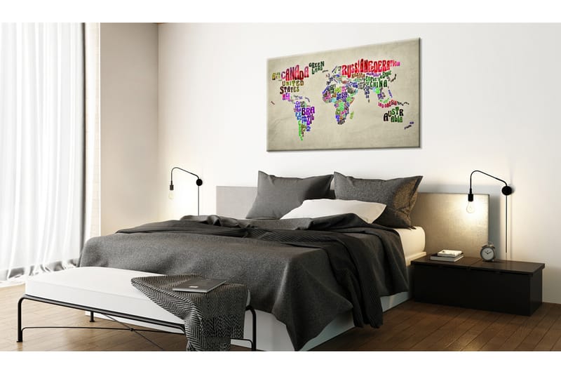 Tavle World Map: World Tour (En) 120X80, Artgeist sp. z o. o.