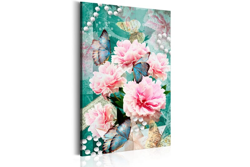 Tavle Written In Flowers 80X120 - Artgeist sp. z o. o. - Innredning - Bilder & kunst - Lerretsbilder