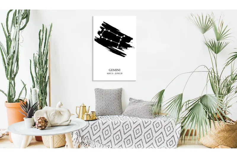Tavle Zodiac Signs: Gemini (1 Part) Vertical 40X60, Artgeist sp. z o. o.