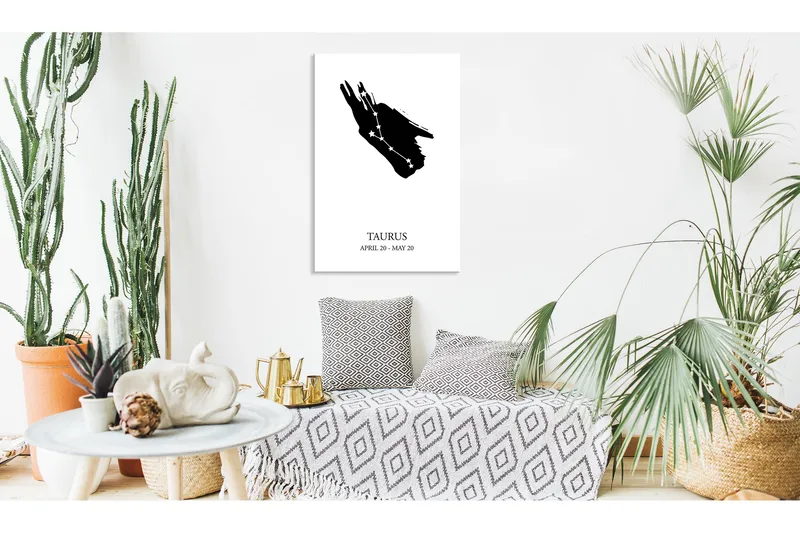 Tavle Zodiac Signs: Taurus (1 Part) Vertical 60X90, Artgeist sp. z o. o.